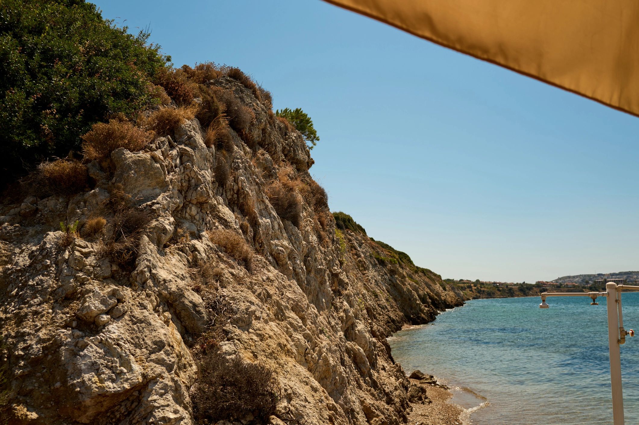 Mediterranean cliff and sea near Menorca